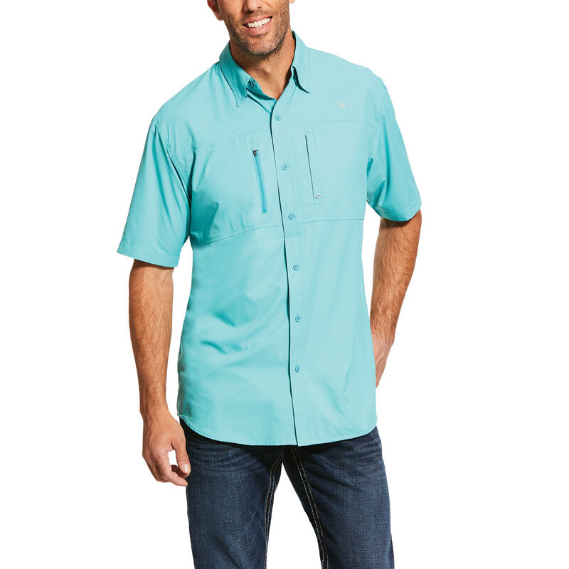 Ariat Western: VentTEK Classic Fit Camisa Hombre - Verde Claro (BRSKQ2917)